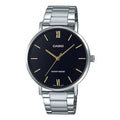 CASIO Stainless Steel Strap Waterproof Quartz Mens Silver Analog MTP-VT01D-1B
