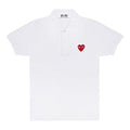 COMME des GARCONS PLAY Polo Red Emblem 'White' AZ-T006-051-5