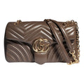 (WMNS) Gucci GG Marmont Medium Shoulder Bag 'Dark Taupe' 837267-AAGUE-2818