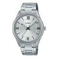 Men's CASIO DRESS Series Classic Minimalistic Small Retro Business Watch Mens Silver Analog MTP-V005D-7B5