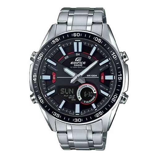 CASIO EDIFICE Mens Black Analog/Digital Combo EFV-C100D-1AV