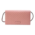 Gucci Logo Embossing Leather Logo Leather Shoulder Messenger Bag Pink Candy 466507-BMJ1G-5806