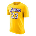Nike NBA Lakers Basketball Sports Short Sleeve LeBron James 23 Yellow BV8795-705