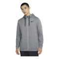 Men's Nike Therma Casual Sports Cardigan Training Fleece Lined Hooded Jacket Gray CU6232-063