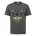 Men's KENZO Classic Tiger Head Pattern Pure Cotton Short Sleeve Dark Grey T-Shirt F965TS0314Y4-98