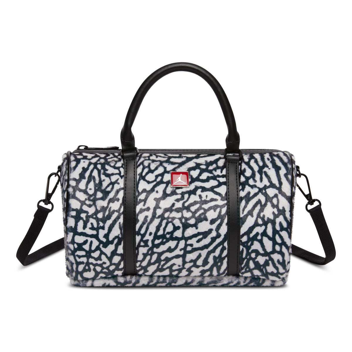 Air Jordan Icon Faux Fur Crossbody Bag 'White Black' IQ3195-067