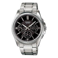 CASIO Waterproof Stainless Steel Strap Quartz Mens Black Analog MTP-1375D-1AVDF