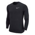 Men's Nike Round Neck Knit Breathable Long Sleeves Black T-Shirt CZ4281-010