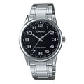 CASIO Sports Quartz Waterproof Mens Black Analog MTP-V001D-1B