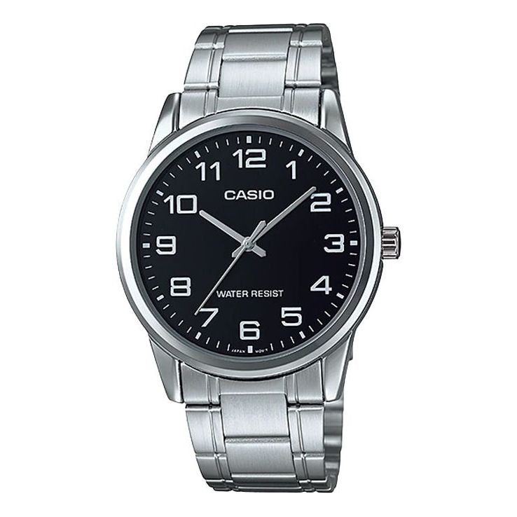 CASIO Sports Quartz Waterproof Mens Black Analog MTP-V001D-1B