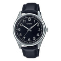 Men's CASIO DRESS Series Minimalistic Retro Small Business Numeric Watch Mens Black Analog MTP-V005L-1B4