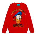 Gucci x Disney SS21 Donald Duck Printed Cotton Sweatshirt For Men Red 617964-XJDC1-6429
