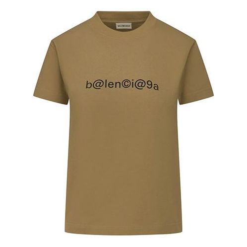Balenciaga Symbolic Chest Creative Logo Printing Retro Slim Fit Short Sleeve 612964TIV509605