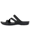 (WMNS) Crocs Swiftwater Slippers 'Black' 203998-060