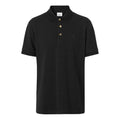 Men's Burberry SS21 Button Mesh Cotton Polo Shirt Black 80374351
