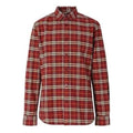 Men's Burberry Plaid Button Long Sleeves Shirt Red 80113981