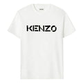 Men's KENZO SS21 Logo Pattern Round Neck Short Sleeve White FA65TS0004SJ-01