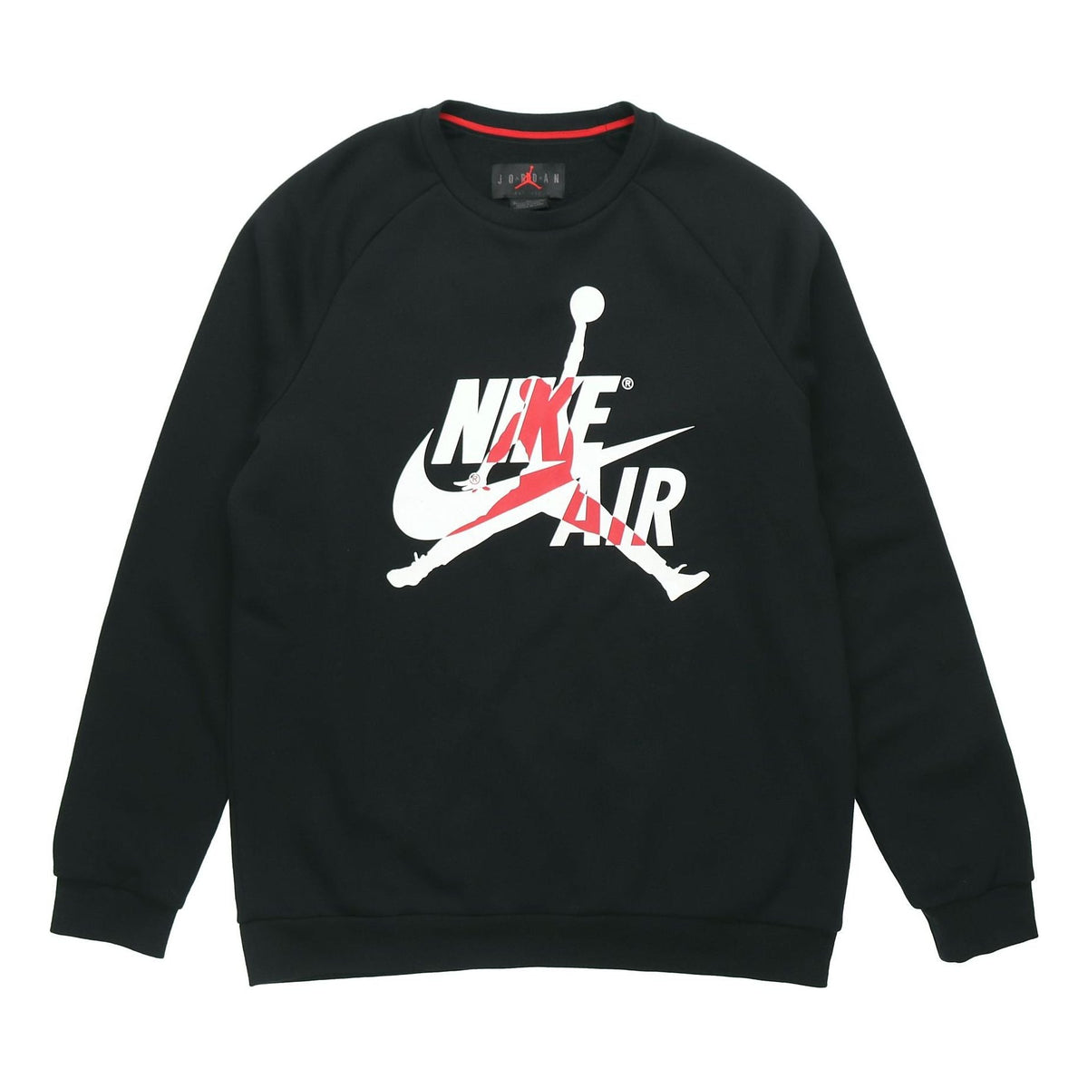 Men's Jordan Air Flying Man Printing Knit Round Neck Pullover Black BV6007-010