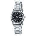 CASIO Waterproof Stainless Steel Strap Black Analog/Digital Combo LTP-V006D-1B