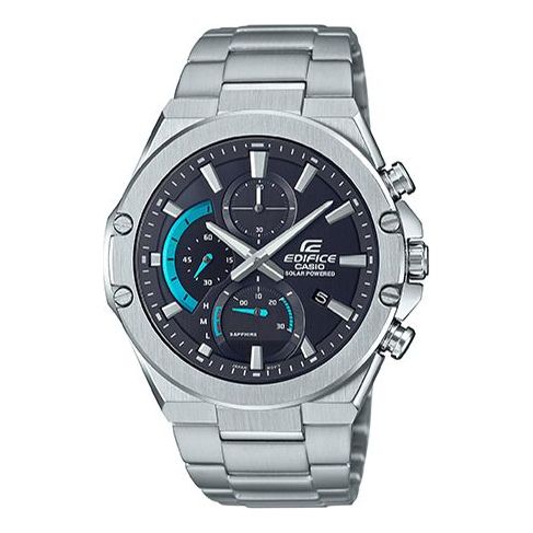 CASIO Waterproof EDIFICE Sapphire Crystal Solar Powered Mens Silver Analog EFS-S560YD-1APRD