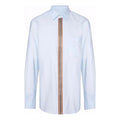 Men's Burberry Stripe Adornment Cotton Blue Shirt 80154351