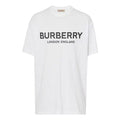 Burberry Logo Printing Cotton Short Sleeve Unisex White 80094951