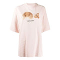 PALM ANGELS Logo Round-neck Short Sleeve Pink PWAA017S20JER0013060