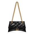(WMNS) Balenciaga Crush Small Chain Bag Quilted 'Black' 716351210J11000