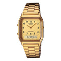 Quartz Waterproof Gold Retro Mens Gold Analog/Digital Combo AQ-230GA-9B