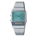 CASIO Vintage Water Resistant Stainless Steel Band Dual City Time 'Silver' AQ-800EC-2A