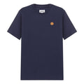 Men's KENZO SS22 Small Tiger Head Pattern Embroidered Round Neck Short Sleeve Navy Blue FB55TS0034SA-76