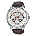 CASIO Waterproof Unisex Mens White Analog MTP-E303L-7AVDF