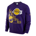 Nike NBA Los Angeles Lakers Courtside Casual Sports Printing Fleece Long Sleeves Purple DH9439-504