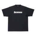 (WMNS) Balenciaga Caps T-shirt Boxy Fit 'Black' 651795TNVL11070