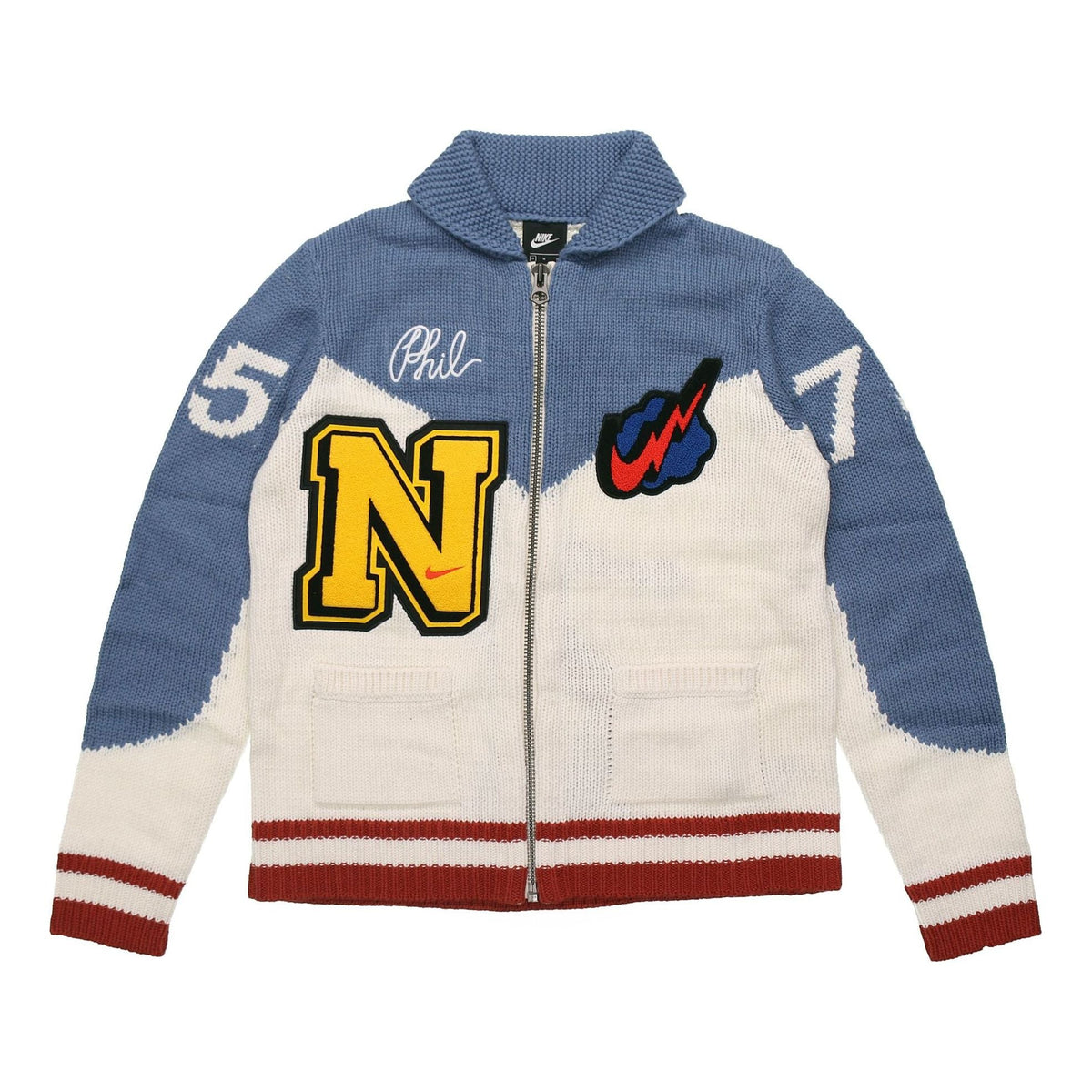 Nike Zipper Knit Asia Sizing 'Blue White' BV4616-110