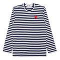 COMME des GARCONS PLAY Stripe Long Sleeves Tee 'Navy Blue White' AZ-T010-051-1