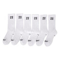 Air Jordan Solid Color Numeric Athleisure Casual Sports Socks Couple Style 6 White DH4287-100