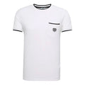 Men's KENZO SS21 Small Tiger Head Embroidered Pocket Round Neck Short Sleeve White F755TS0014BA-01