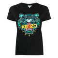 KENZO SS20 Tiger Head Printing Short Sleeve Black FA5-2TS721-4YB-99