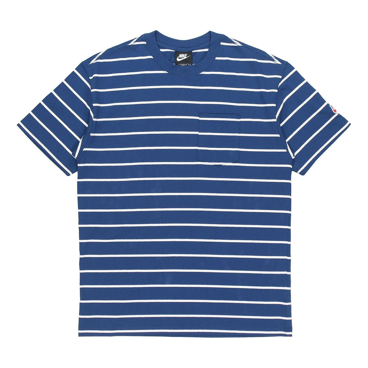 Nike Sportswear Sports Stripe Round Neck Short Sleeve Blue DM8880-490