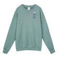 Men's Nike French Terry Swoosh 4 Embroidered Round Neck Sports Pullover Autumn Green DB9408-387