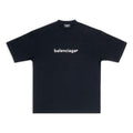 Men's Balenciaga SS21 Logo Printing Short Sleeve Black 612966TIV541070