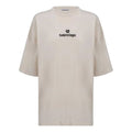 Balenciaga Embroidered Logo Alphabet Short Sleeve Gray White 641532TJVA99054