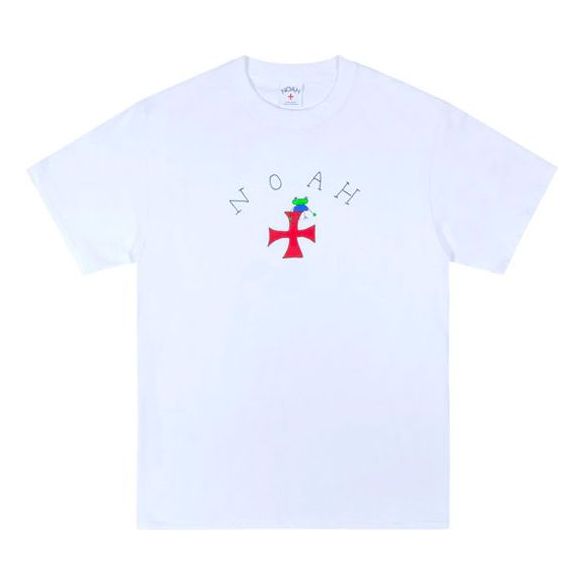 NOAH x Frog Core Logo Tee Printing Short Sleeve Unisex White T20SS20WHT