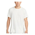 Men's Nike Yoga Dri-FIT Solid Color Back Pattern Printing Round Neck Training Sports Short Sleeve White T-Shirt DM8142-133