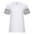 KENZO Cuff Logo Pattern Round Neck Short Sleeve White T-Shirt F002TS793985-01