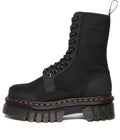 (WMNS) Dr. Martens Audrick 10-eye Synthetic Leather Platform Boots 'Black' 30680001