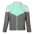 Men's Nike SS22 Splicing Color Block Logo Printing Zipper Hooded Jacket Autumn Gray Green CZ9071-394
