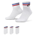 Nike Everyday Ankle Alphabet Logo Pattern Casual Sports Socks 3 Pairs White DX5080-100