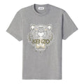 Men's KENZO Solid Color Printing Pattern Short Sleeve Gray FB55TS0204YA-95